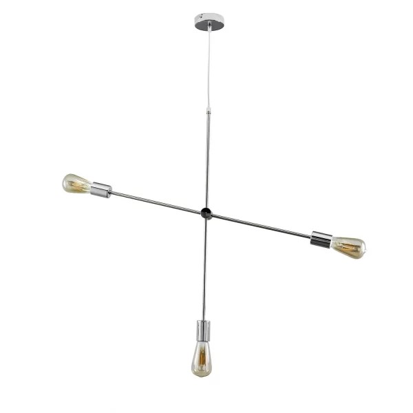 Null Metall Pendelleuchte In Nickel Retro Verstellbar 1