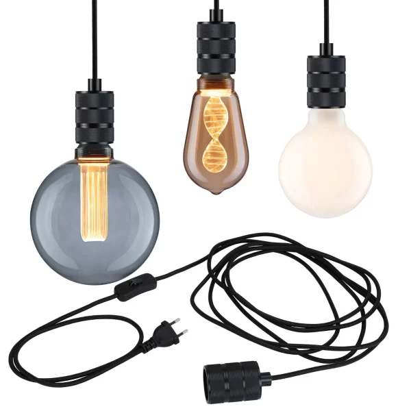Paulmann Neordic Pendelleuchte Runa GU10 Max. 20W Schwarz#Anthrazit Dimmbar 79519 6