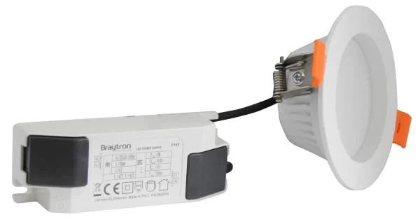 Braytron 8W LED Panel Einbaustrahler Spot Einbauleuchte Ø90mm Kaltweiß 800lm Deckenleuchte Rund 7
