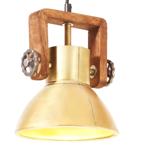 VidaXL Hängelampe Industriestil 25 W Messing Rund 19 Cm E27 1