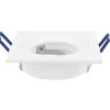 Led-line Einbaustrahler GU10 Einbaurahmen Einbauleuchte Ø75mm Bohrloch Alu Für LED Leuchmittel Weiß Eckig 25