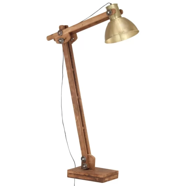 VidaXL Stehlampe Schwarz Mango Massivholz E27 4