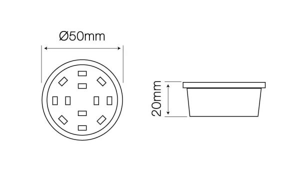 Led-line 5x 5W Slim LED Einbauleuchte Warmweiß 400lm 20mm Höhe 230V Ø50mm Einbaustrahler 7