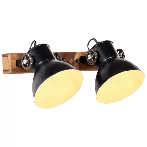 VidaXL Wandlampe Industriestil Schwarz 90×25 Cm E27 4