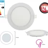 Braytron 10x 12W LED Panel Einbaustrahler Spot Einbauleuchte Warmweiß 3000K 910 Lumen Deckenleuchte Rund 23