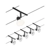 Paulmann CorDuo Seilsystem Sheela Basisset GU5,3 Max. 5x10W 230/12V Schwarz Matt#Chrom 94450 23