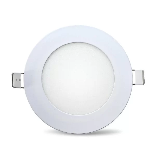 Braytron 5x 6W LED Panel Einbaustrahler Spot Einbauleuchte Neutralweiß 4200K 350 Lumen Deckenleuchte Rund 5