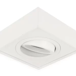 Led-line Deckenleuchte Aufbaustrahler Aufputz Schwenkbar 45° Eckig Weiss GU10 5W Leuchtmittel Neutralweiß 15