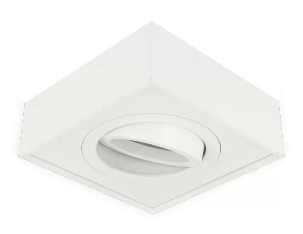 Led-line Deckenleuchte Aufbaustrahler Aufputz Schwenkbar 45° Eckig Weiss GU10 5W Leuchtmittel Neutralweiß 5