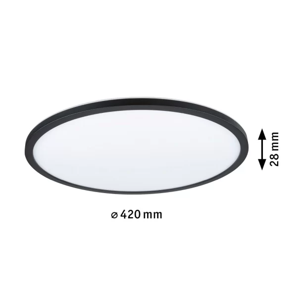 Paulmann LED Panel 3-Step-Dim Atria Shine Rund 420mm 3000K Schwarz Dimmbar 70999 7