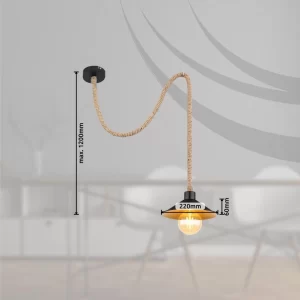 Globo Lighting Globo DIANA Hängeleuchte 15690H Metall Schwarz, 1x E27 19