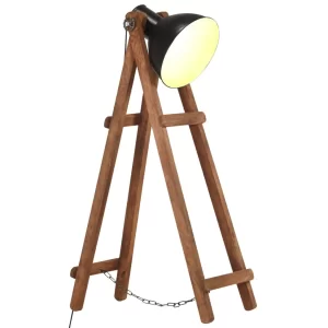 VidaXL Stehlampe Schwarz Mango Massivholz E27 11