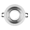 Led-line Einbaustrahler GU10 Einbaurahmen 35° Schwenkbar Ø85mm Bohrloch Alu Inkl. Fassung Silber Rund 2