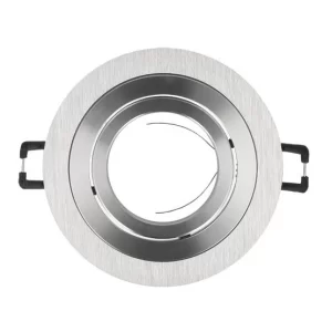 Led-line GU10 Einbaustrahler Einbaurahmen Rund Ø85mm Bohrloch Schwenkbar 35° Eisen Inkl. GU10 Fassung Chrome 13