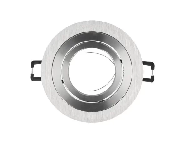 Led-line GU10 Einbaustrahler Einbaurahmen Rund Ø85mm Bohrloch Schwenkbar 35° Eisen Inkl. GU10 Fassung Chrome 4