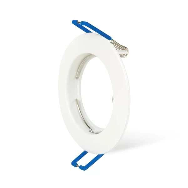 Braytron 12x Ultra Flach Einbaurahmen Rund Schwenkbar Weiß Einbaustrahler Ø76mm Mit 12x 5W GU10 LED Kaltweiß 3